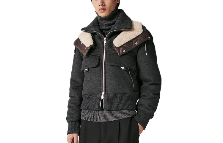 Куртка мужская черная Hermes, черный 
Куртка мужская черная Hermes, черный