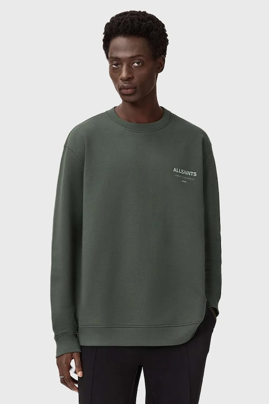 Хлопковая толстовка UNDERGROUND Allsaints, зеленый
Хлопковая толстовка UNDERGROUND Allsaints, зеленый