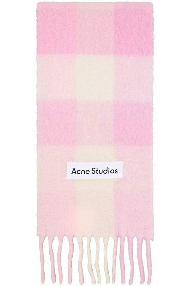 Acne Studios Розовый клетчатый шарф из мохера
Acne Studios Розовый клетчатый шарф из мохера