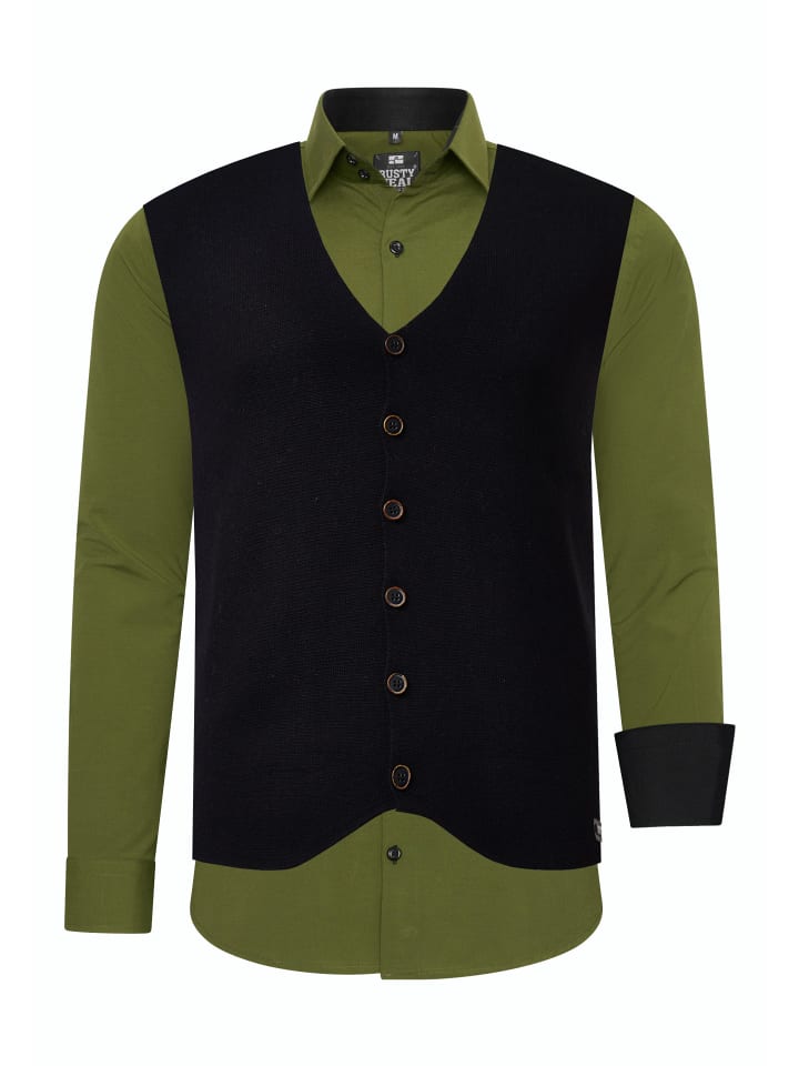 Rusty Neal Комплект из рубашки и жилета (2 шт.) цвета хаки
Rusty Neal Комплект из рубашки и жилета (2 шт.) цвета хаки