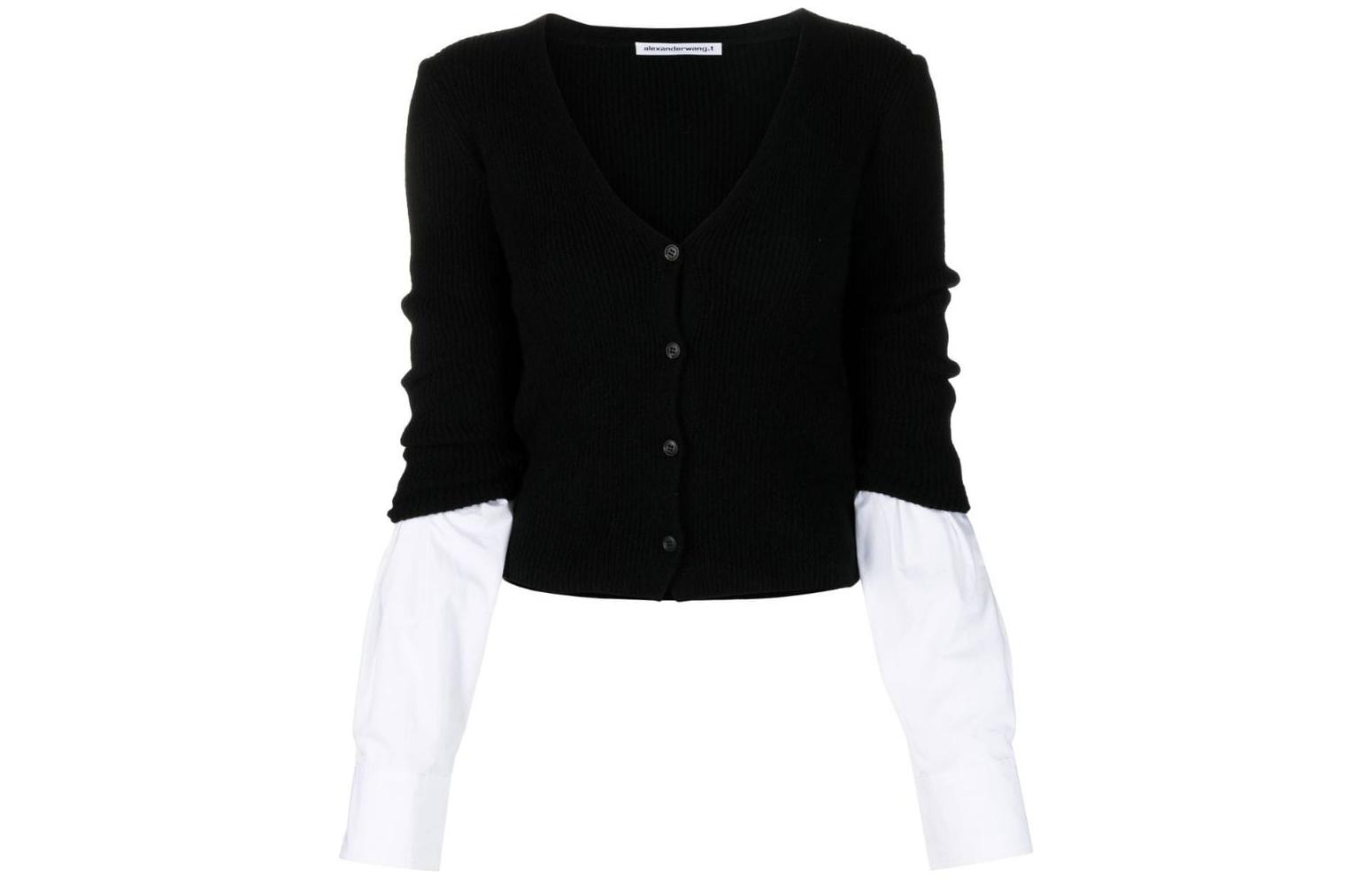 Alexander Wang Топ T By Ribbed Compact Cotton Cuff Cardigan Shirt Black/White
Alexander Wang Топ T By Ribbed Compact Cotton Cuff Cardigan Shirt Black/White
