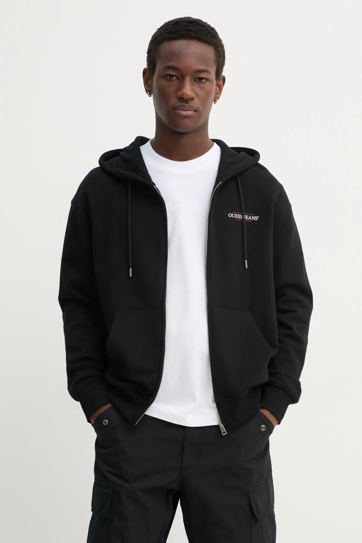 Хлопковая толстовка Guess Jeans, черный
Хлопковая толстовка Guess Jeans, черный