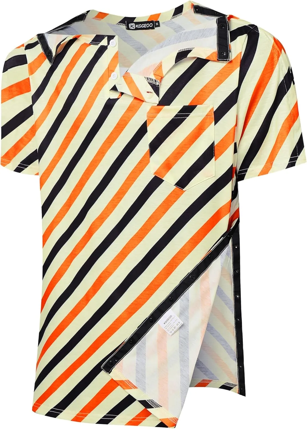 Мужская рубашка для восстановления после операции на плече с коротким рукавом и застежками сбоку KGGEOO
Мужская рубашка для восстановления после операции на плече с коротким рукавом и застежками сбоку KGGEOO