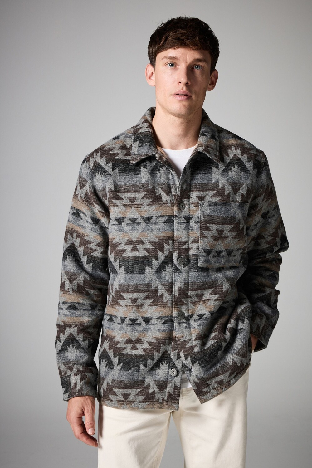 Куртка в стиле навахо с подкладкой из боргов Next, серый
Куртка в стиле навахо с подкладкой из боргов Next, серый