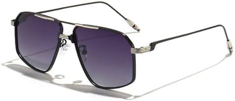 Квадратные металлические солнцезащитные очки для мужчин, классические солнцезащитные очки с градиентным переходом для женщин, очки на дужках с футляром, защита от ультрафиолета UV400 MTZJH, C03 Black Gray
Квадратные металлические солнцезащитные очки для мужчин, классические солнцезащитные очки с градиентным переходом для женщин, очки на дужках с футляром, защита от ультрафиолета UV400 MTZJH, C03 Black Gray