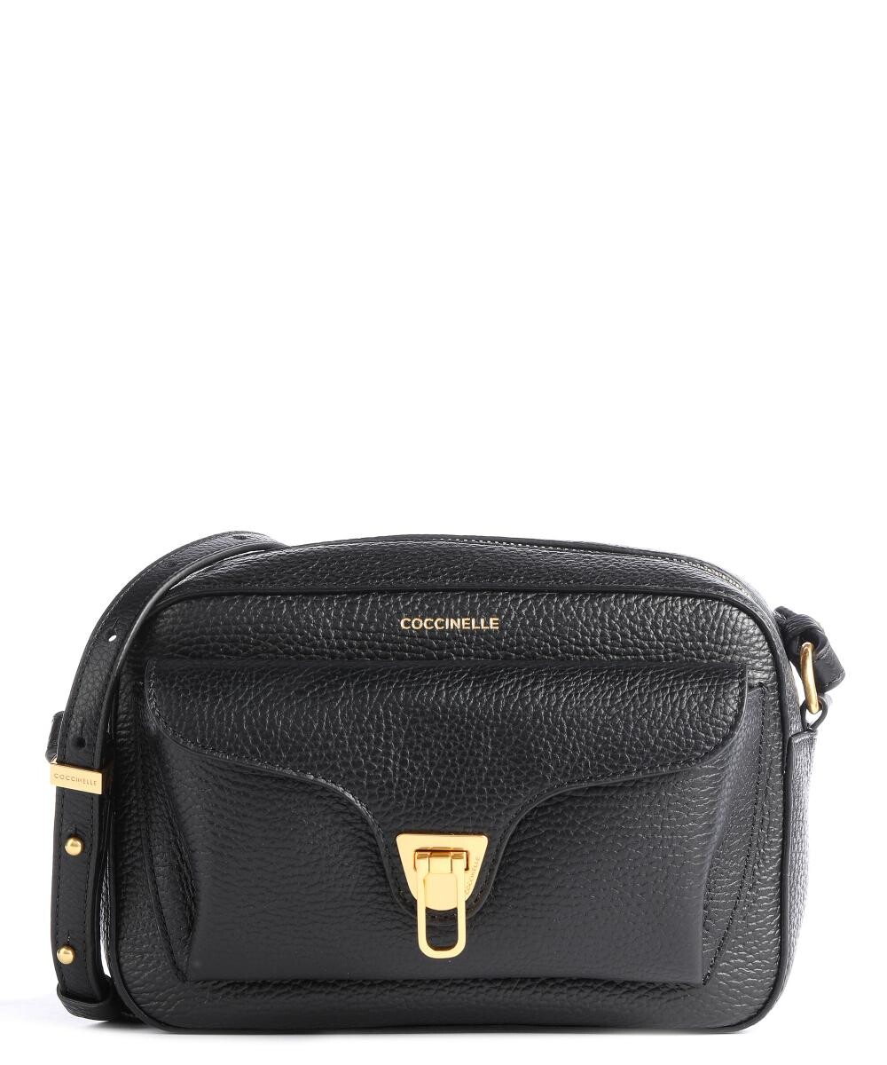 Мягкая сумка через плечо Beat из зерненой кожи Coccinelle, черный 
Мягкая сумка через плечо Beat из зерненой кожи Coccinelle, черный