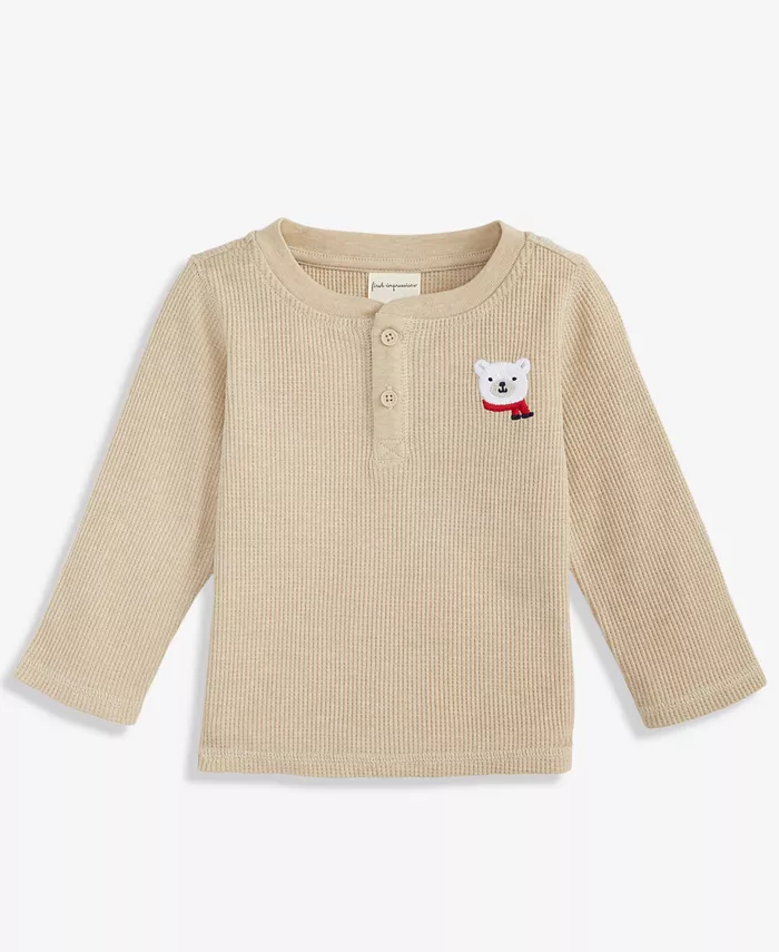 Детская футболка-поло для мальчиков с длинным рукавом и мишкой-вафлей First Impressions, загар/бежевый
Детская футболка-поло для мальчиков с длинным рукавом и мишкой-вафлей First Impressions, загар/бежевый