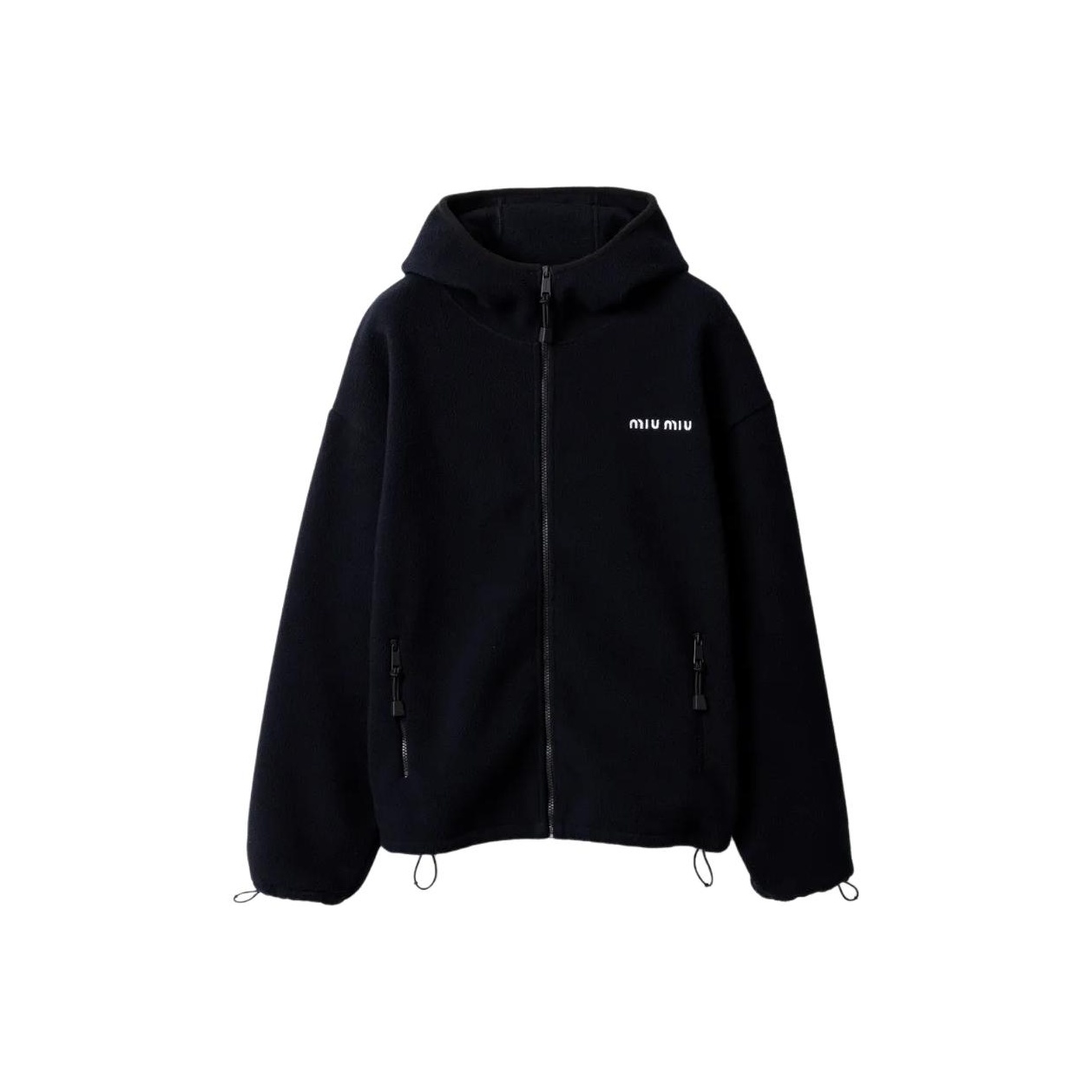 Застегивающаяся худи на молнии MIU MIU, синий
Застегивающаяся худи на молнии MIU MIU, синий