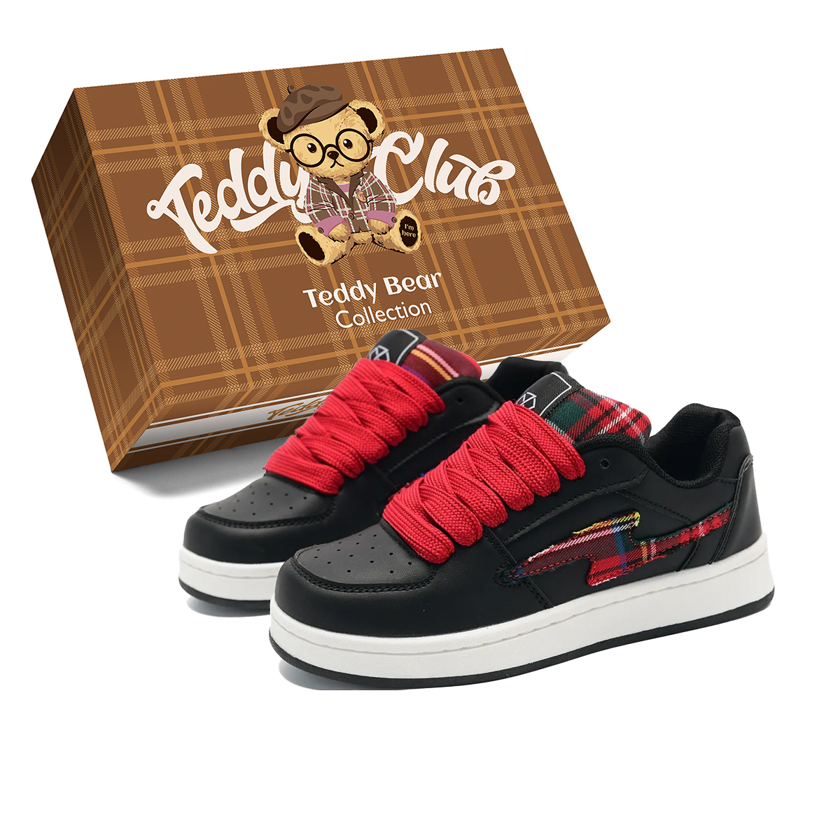 Teddy Bear Collection Стойкие к скольжению, ударам и истиранию унисекс скейтерские кеды низкие бело-черные с черно-красными шнурками, цвет Black Red (Red Shoe Laces)
Teddy Bear Collection Стойкие к скольжению, ударам и истиранию унисекс скейтерские кеды низкие бело-черные с черно-красными шнурками, цвет Black Red (Red Shoe Laces)