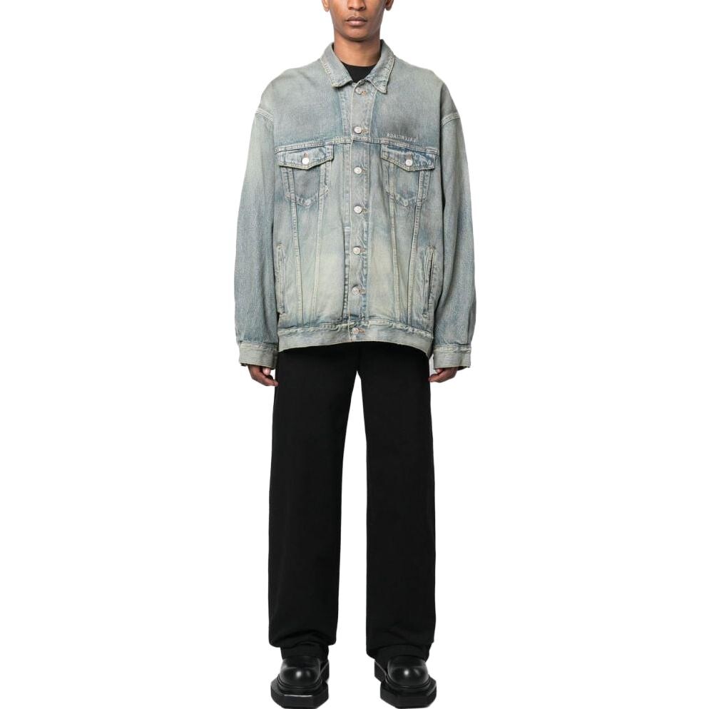 Джинсовая куртка мужская синяя Balenciaga, синий
Джинсовая куртка мужская синяя Balenciaga, синий