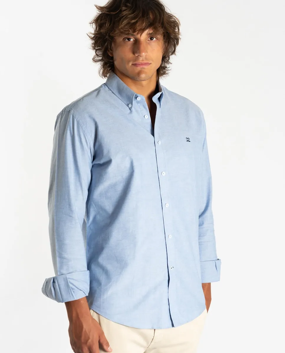 Мужская хлопковая рубашка классического кроя однотонная Makarthy, синий
Мужская хлопковая рубашка классического кроя однотонная Makarthy, синий