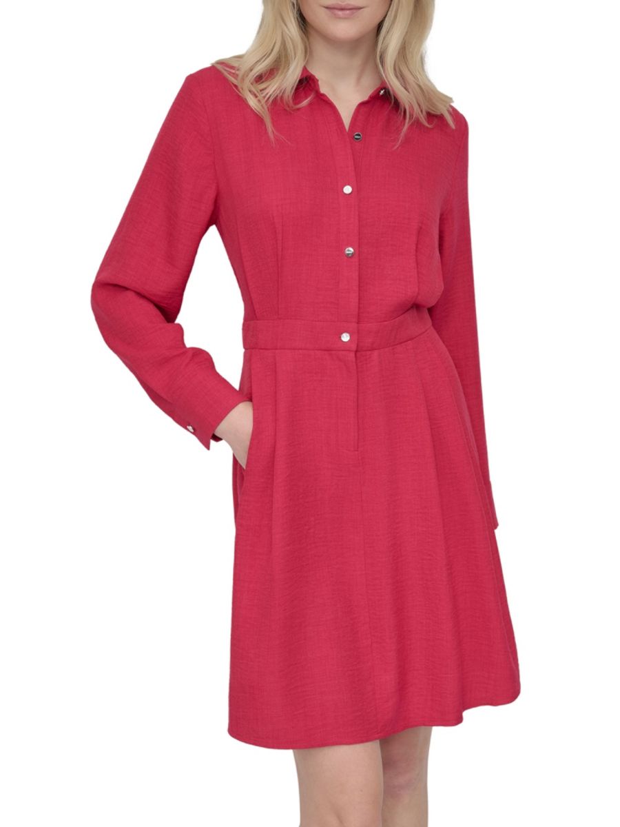 Мини-платье-рубашка с длинными рукавами и текстурированной отделкой DKNY, цвет Berry
Мини-платье-рубашка с длинными рукавами и текстурированной отделкой DKNY, цвет Berry