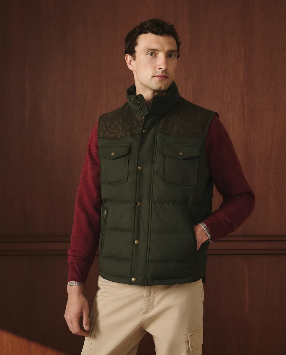 Мужской стеганый жилет с натуральным пухом Lloyd's, темно-зеленый
Мужской стеганый жилет с натуральным пухом Lloyd's, темно-зеленый