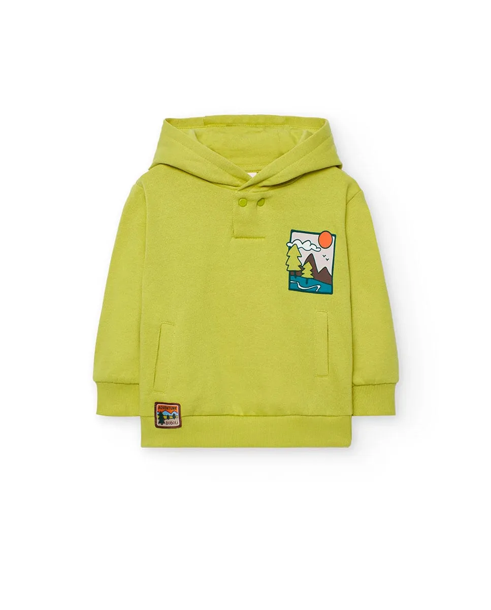 Детская толстовка с капюшоном и застежкой на шее Boboli, оливковый зеленый
Детская толстовка с капюшоном и застежкой на шее Boboli, оливковый зеленый