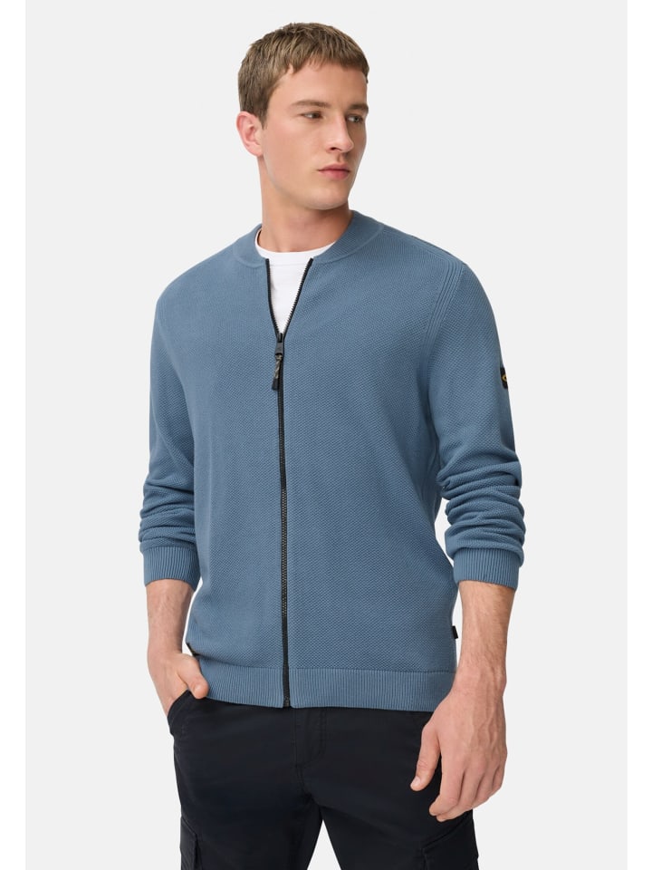 Кардиган в стиле бомбер каменно-синего цвета Camel Active
Кардиган в стиле бомбер каменно-синего цвета Camel Active