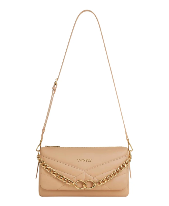 Бежевая сумка через плечо с магнитной застежкой Twinset, бежевый
Бежевая сумка через плечо с магнитной застежкой Twinset, бежевый