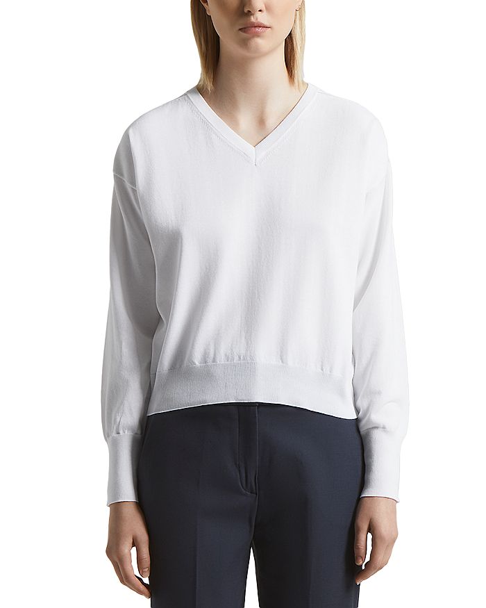 Вязаный свитер с V-образным вырезом и длинными рукавами Peserico, белый
Вязаный свитер с V-образным вырезом и длинными рукавами Peserico, белый