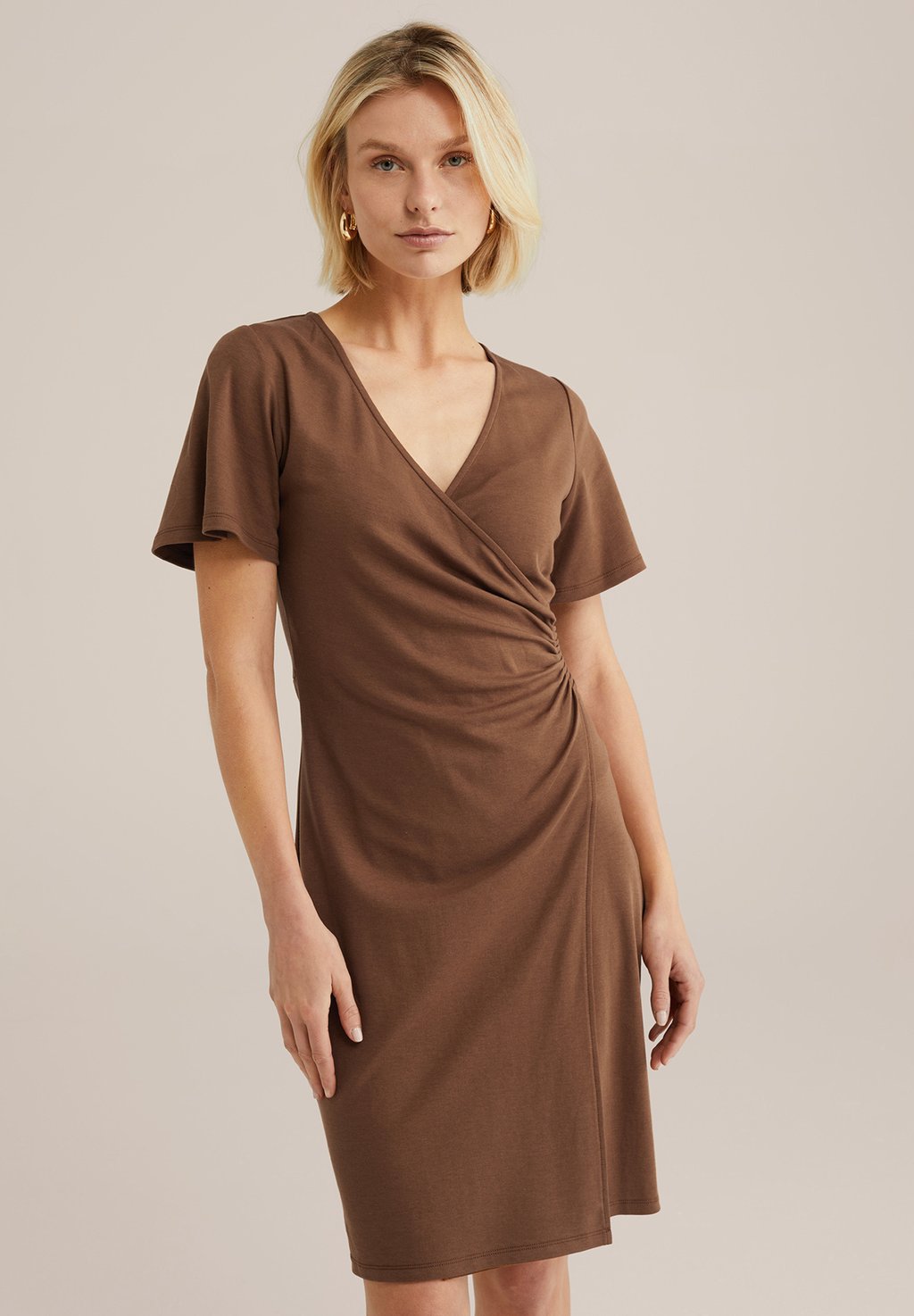 Платье из джерси WE Fashion, коричневый
Платье из джерси WE Fashion, коричневый