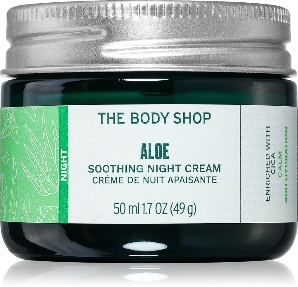 Успокаивающий ночной крем с алоэ для чувствительной кожи The Body Shop, 50 мл
Успокаивающий ночной крем с алоэ для чувствительной кожи The Body Shop, 50 мл