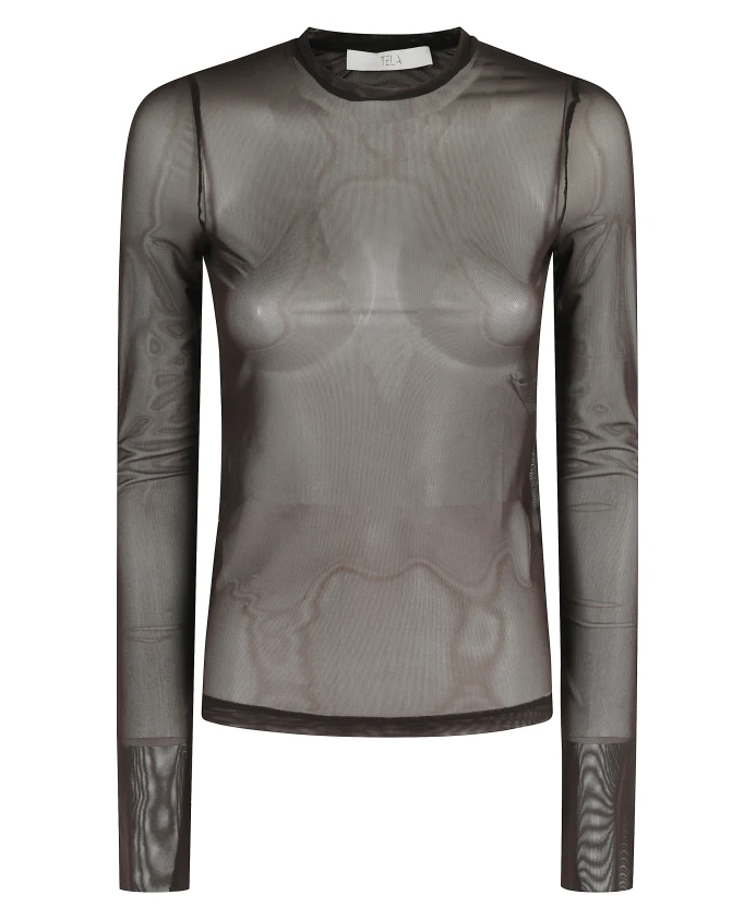 Вязаный свитер Melania Tulle Tela, коричневый
Вязаный свитер Melania Tulle Tela, коричневый