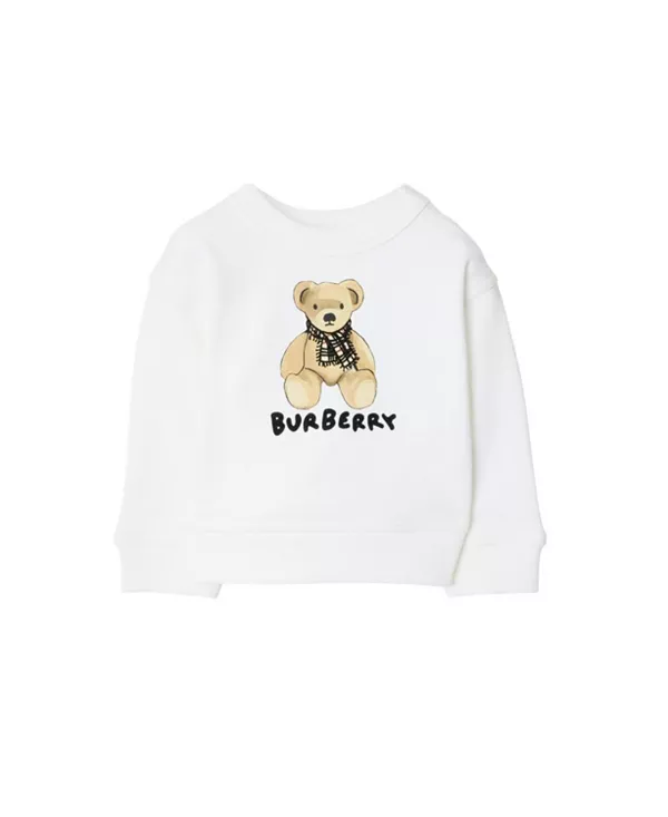 Детская хлопковая толстовка с изображением медвежонка Томаса. Burberry, белый
Детская хлопковая толстовка с изображением медвежонка Томаса. Burberry, белый