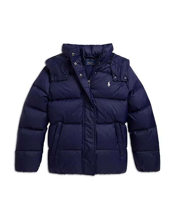 Пуховая куртка с капюшоном для девочек - для детей постарше Ralph Lauren, синий
Пуховая куртка с капюшоном для девочек - для детей постарше Ralph Lauren, синий