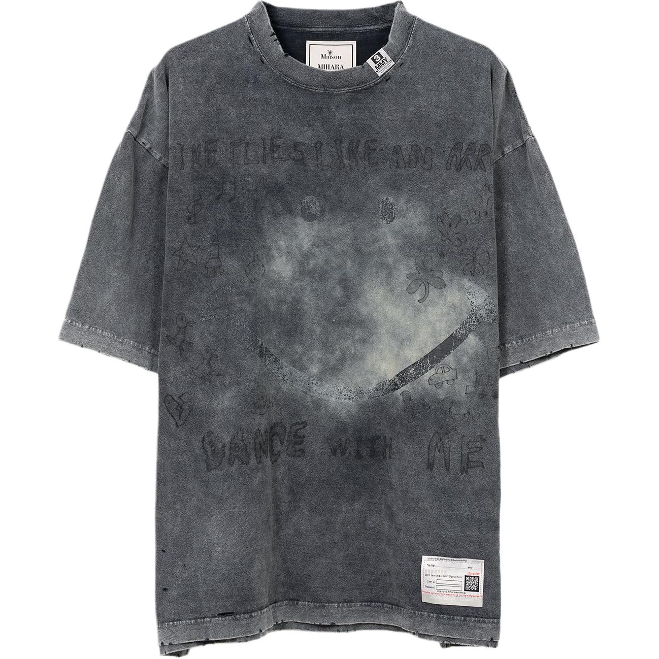 Футболка с принтом и потертостями Maison Mihara Yasuhiro, черный
Футболка с принтом и потертостями Maison Mihara Yasuhiro, черный