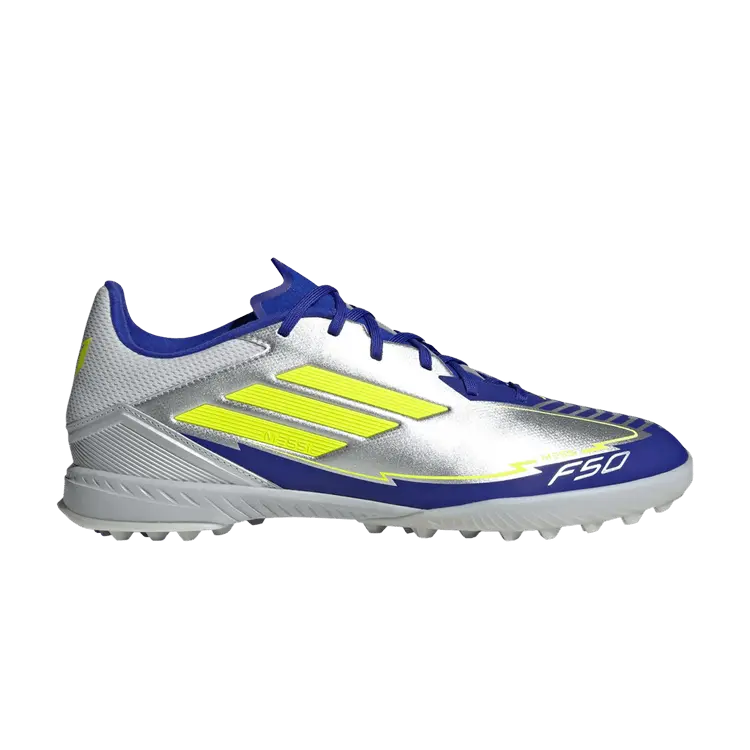 Кроссовки adidas Messi Adizero F50 League TF 'La Vida Rapida Pack', серебряный
Кроссовки adidas Messi Adizero F50 League TF 'La Vida Rapida Pack', серебряный