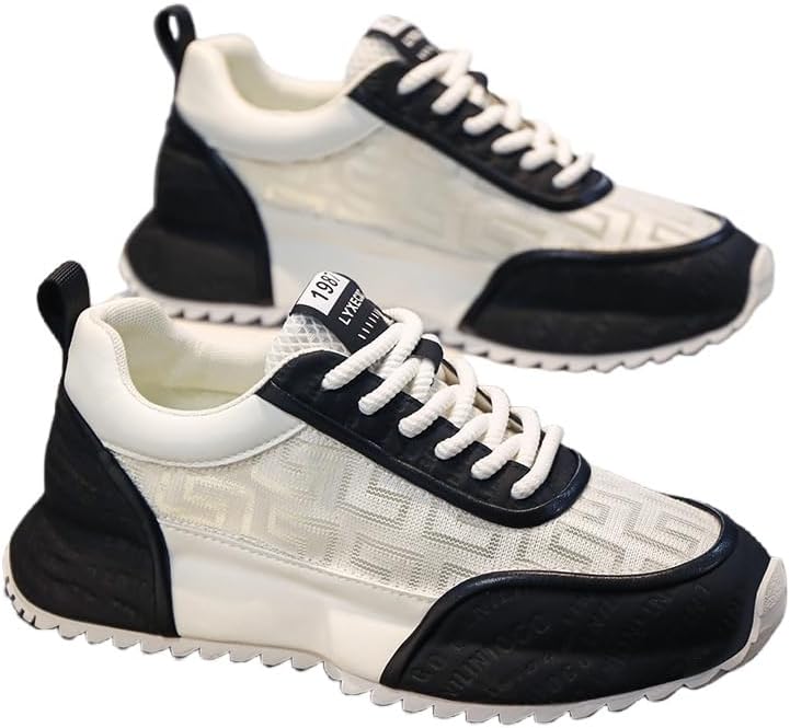 Мужские классические кэжуал кроссовки - легкие дышащие прогулочные туфли для мужчин, удобные модные кроссовки на шнуровке для повседневной носки Clolinde, белый/черный
Мужские классические кэжуал кроссовки - легкие дышащие прогулочные туфли для мужчин, удобные модные кроссовки на шнуровке для повседневной носки Clolinde, белый/черный