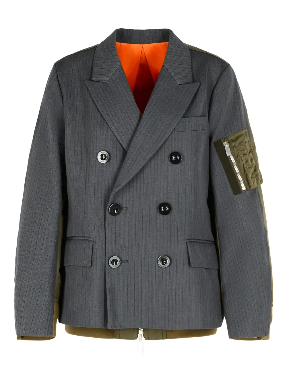 Двубортный пиджак SACAI, серый
Двубортный пиджак SACAI, серый