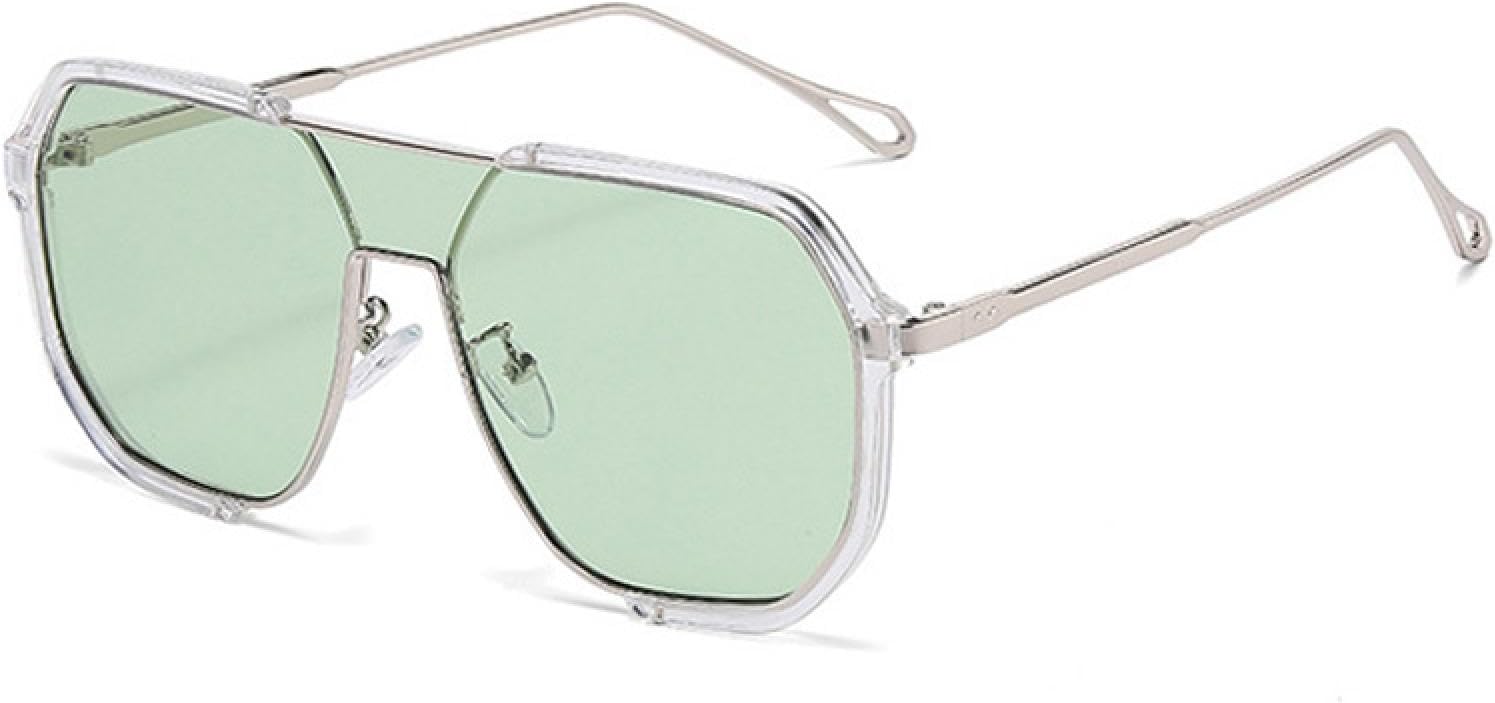 Уникальные цельные солнцезащитные очки для женщин в металлической оправе, роскошные солнцезащитные очки для мужчин с защитой от УФ-излучения UV400 в стиле панк TKKTLLT, Clearsilver-green
Уникальные цельные солнцезащитные очки для женщин в металлической оправе, роскошные солнцезащитные очки для мужчин с защитой от УФ-излучения UV400 в стиле панк TKKTLLT, Clearsilver-green