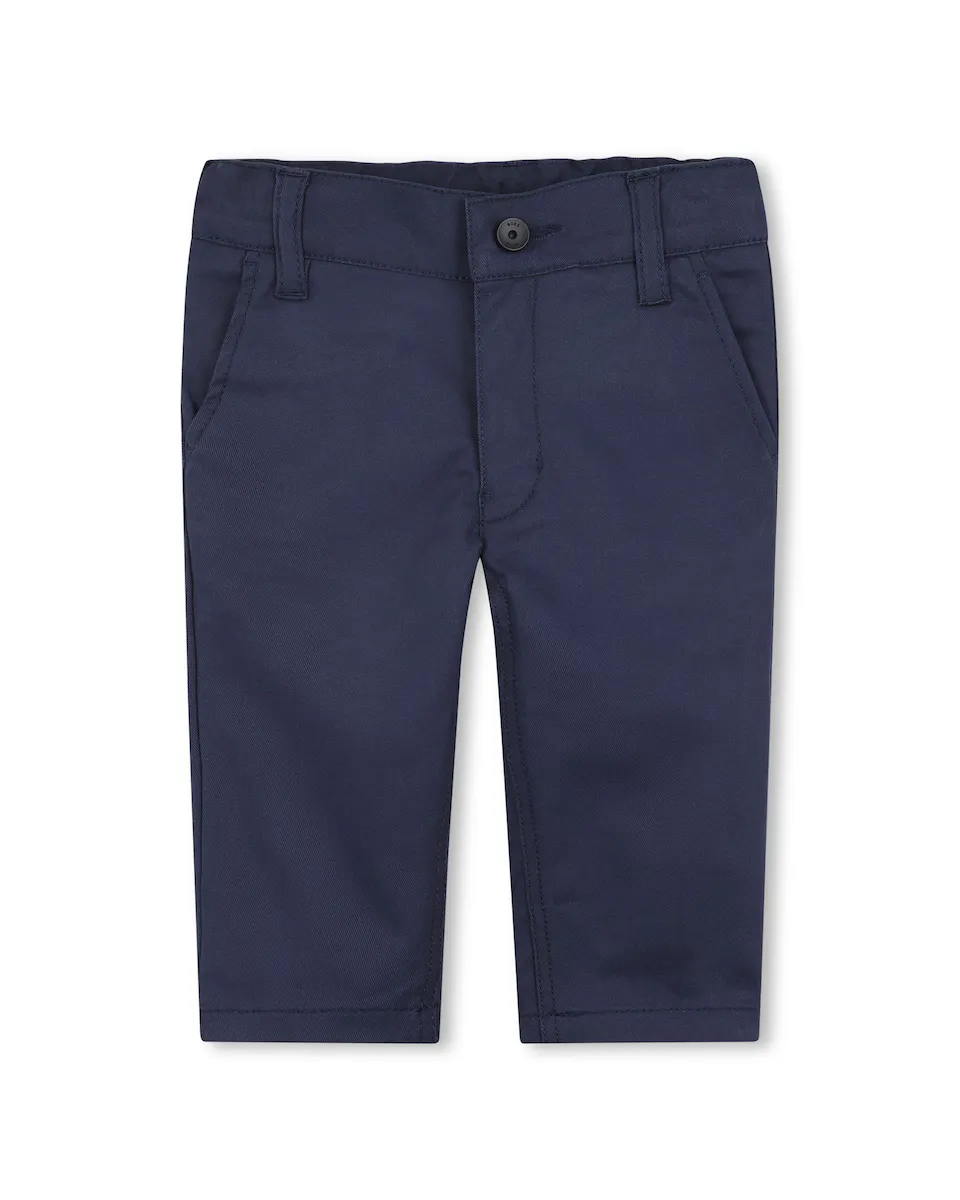 Детские брюки для мальчика однотонные с поясными шлевками BOSS Kidswear, темно-синий
Детские брюки для мальчика однотонные с поясными шлевками BOSS Kidswear, темно-синий