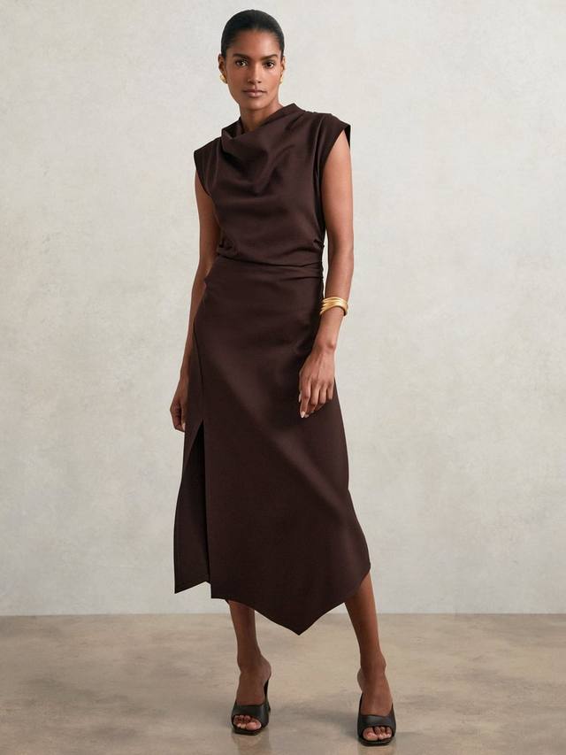 Платье миди Harla Twill Jersey Reiss, Burgundy
Платье миди Harla Twill Jersey Reiss, Burgundy