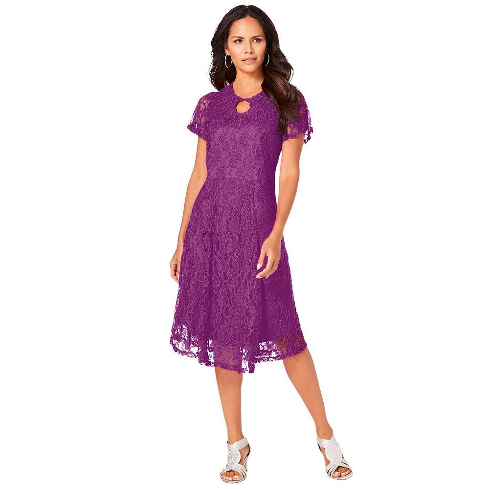Женское кружевное платье больших размеров Roaman Roaman's, цвет Purple Magenta
Женское кружевное платье больших размеров Roaman Roaman's, цвет Purple Magenta