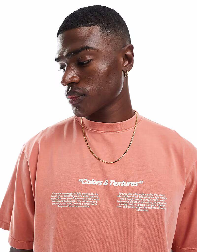 Pull&Bear - футболка выцветшего красного цвета с графическим принтом «Цвета и текстуры»
Pull&Bear - футболка выцветшего красного цвета с графическим принтом «Цвета и текстуры»