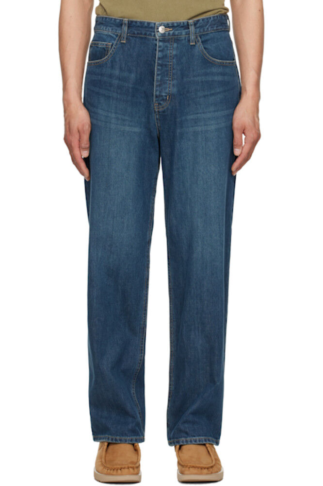 Синие полуширокие джинсы Solid Homme
Синие полуширокие джинсы Solid Homme