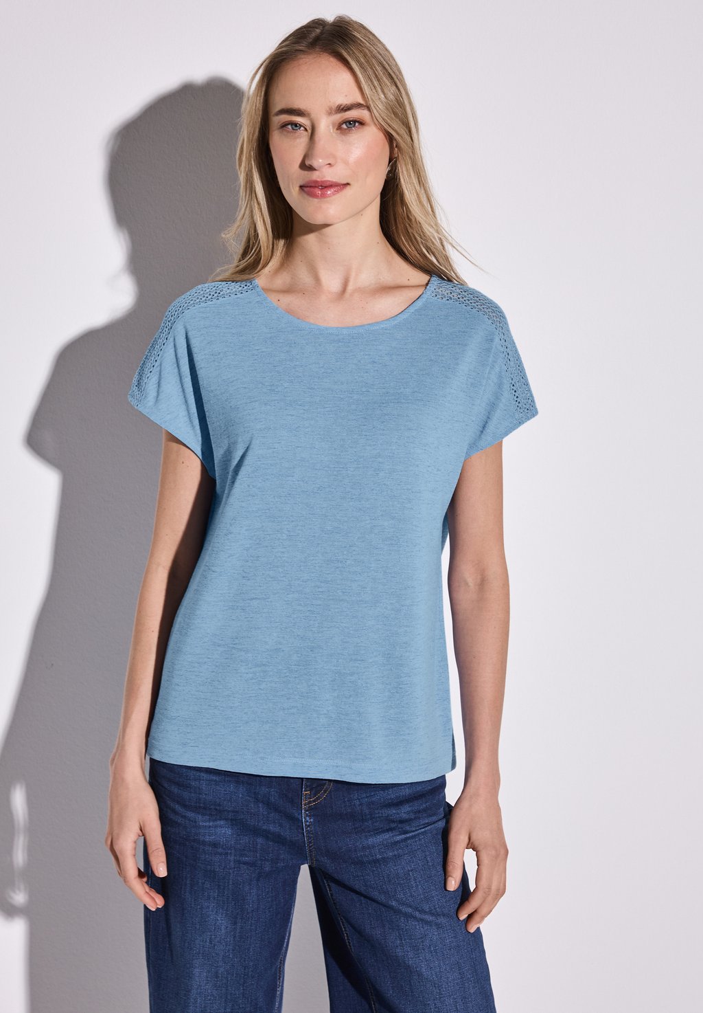 Футболка с принтом Street One, металлик синий 
Футболка с принтом Street One, металлик синий