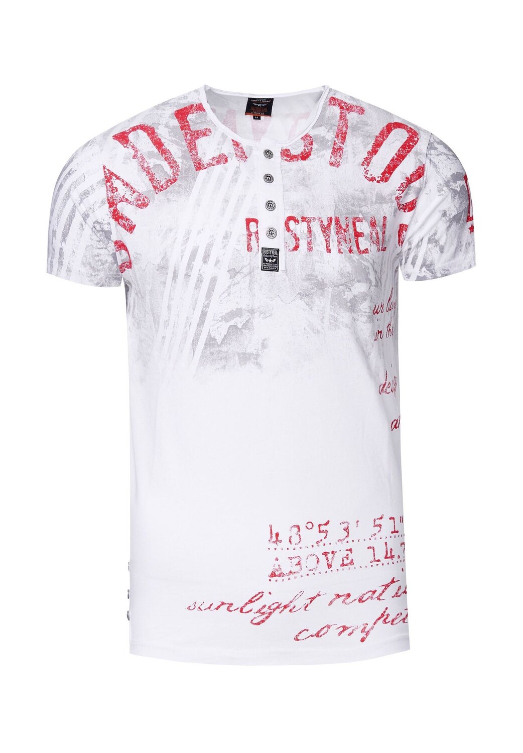 Рубашка с круглым вырезом и короткой планкой на пуговицах RUSTY NEAL
Рубашка с круглым вырезом и короткой планкой на пуговицах RUSTY NEAL