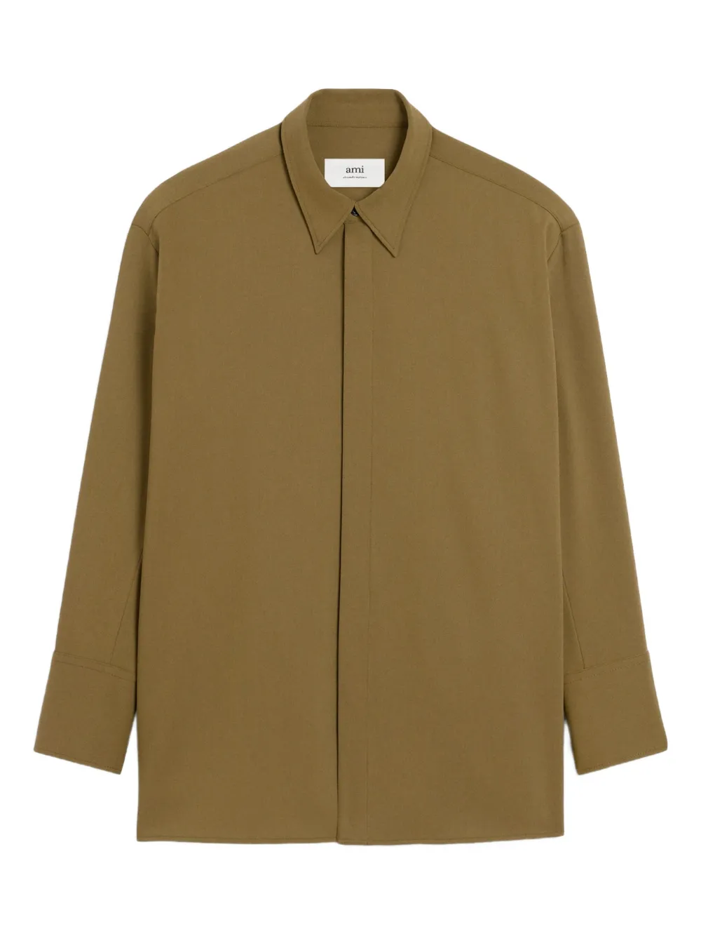 Рубашка с разрезами сбоку AMI Paris, зеленый
Рубашка с разрезами сбоку AMI Paris, зеленый