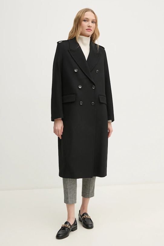 Шерстяное пальто Sisley, черный
Шерстяное пальто Sisley, черный