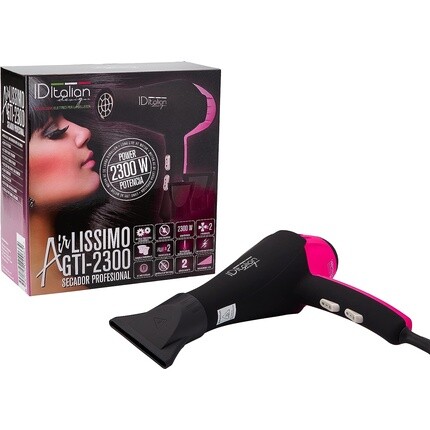 Фен Id Airlissimo Pink 2300 Вт, 2 температурных режима и 2 скорости, Italian Design
Фен Id Airlissimo Pink 2300 Вт, 2 температурных режима и 2 скорости, Italian Design