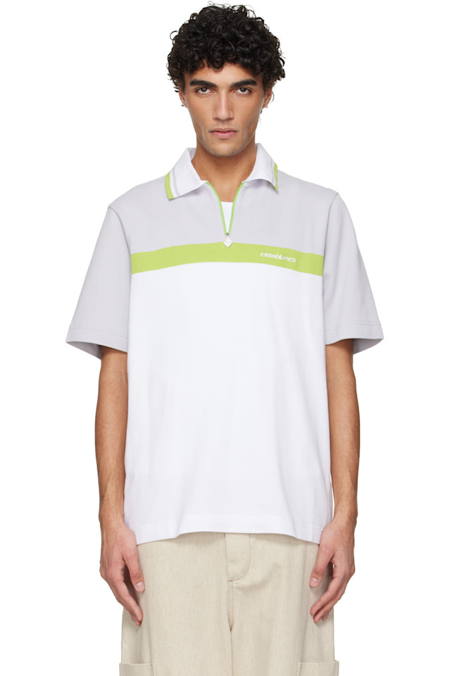 Casablanca Поло с коротким рукавом серо-белого цвета
Casablanca Поло с коротким рукавом серо-белого цвета