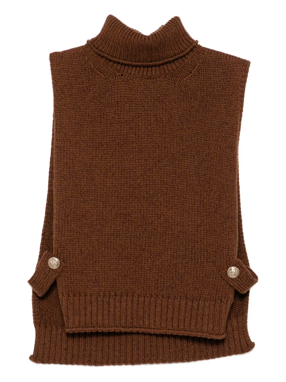 Топ с логотипом и пуговицами Barrie, коричневый
Топ с логотипом и пуговицами Barrie, коричневый