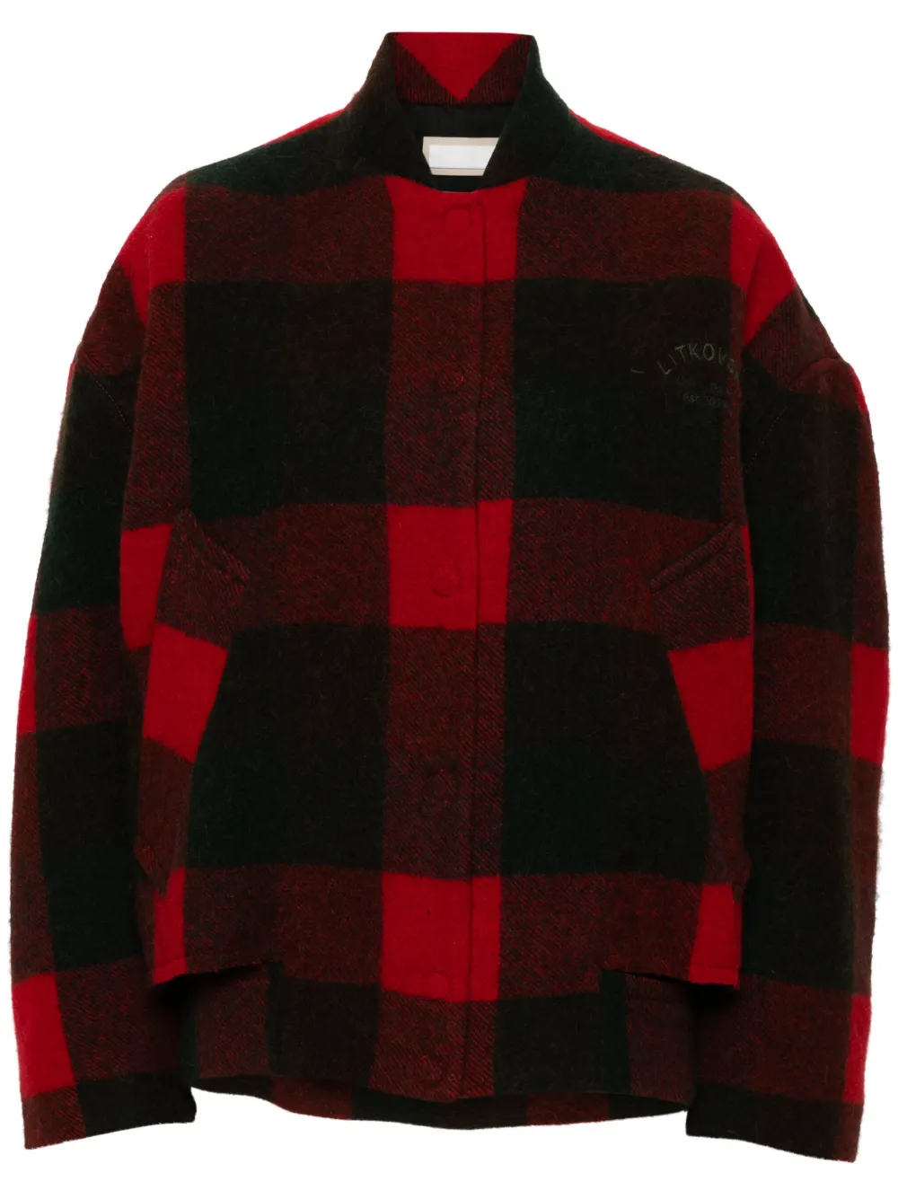 Бомбер с вышитым логотипом Litkovskaya, красный
Бомбер с вышитым логотипом Litkovskaya, красный