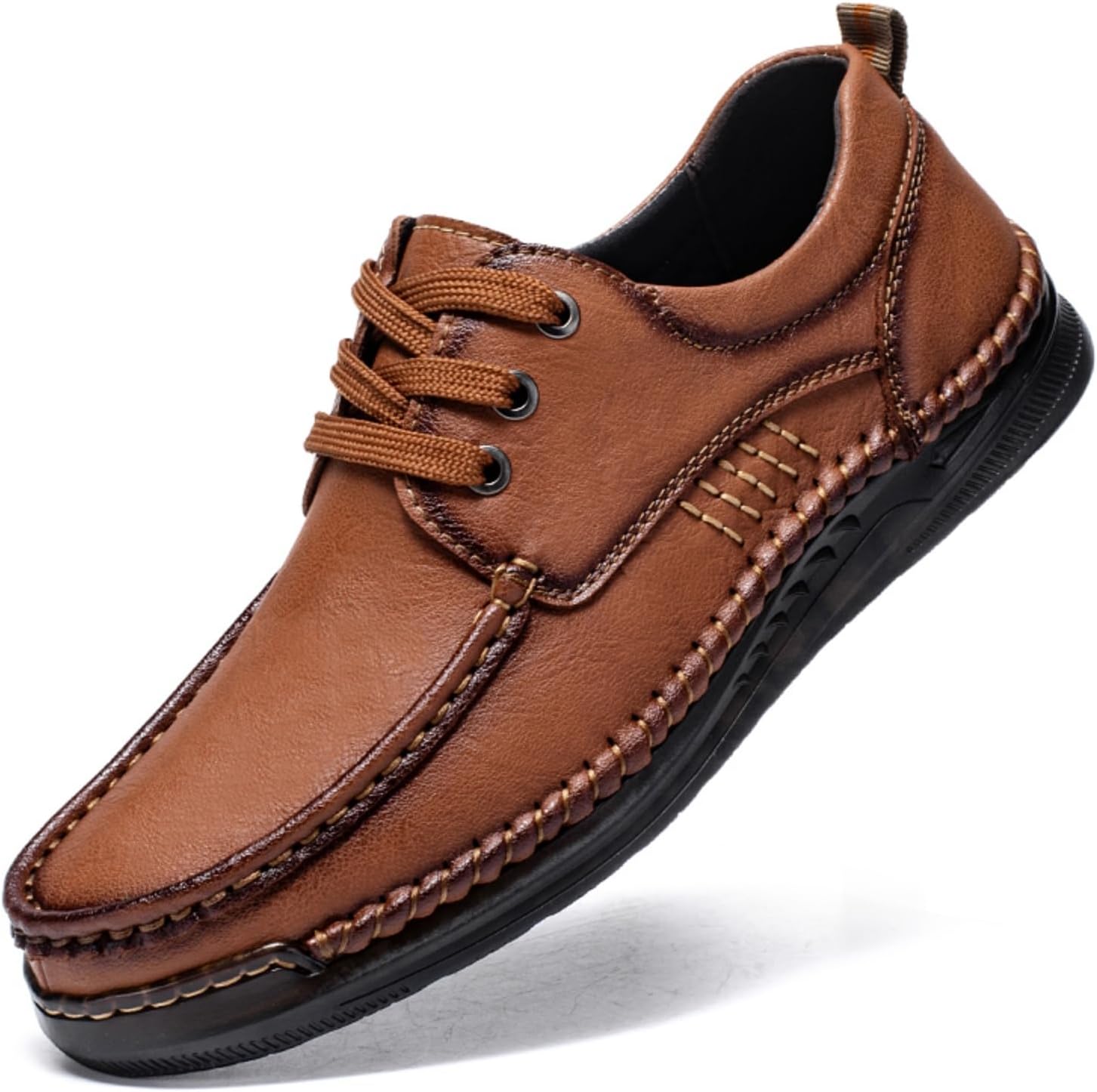 Мужские ручной работы кожаные повседневные туфли, Деловой повседневный стиль для офиса и поездок, Круглый носок, шнуровка, удобная амортизация, Противоскользящая резиновая подошва и мягкий верх Kelibasi, коричневый
Мужские ручной работы кожаные повседневные туфли, Деловой повседневный стиль для офиса и поездок, Круглый носок, шнуровка, удобная амортизация, Противоскользящая резиновая подошва и мягкий верх Kelibasi, коричневый