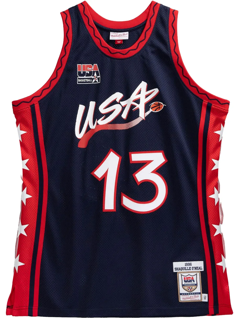 Топ Authentic USA 1996 Shaquille O'Neal Mitchell & Ness, синий
Топ Authentic USA 1996 Shaquille O'Neal Mitchell & Ness, синий