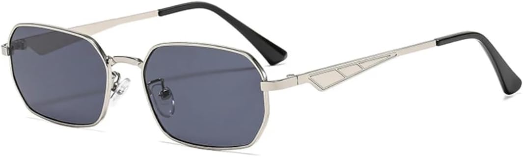 Ретро-солнцезащитные очки в многоугольной металлической оправе для женщин, роскошные классические мужские очки для активного отдыха, вождения, рыбалки, с защитой от УФ-излучения UV400 TVTBBVV, Silver Gray
Ретро-солнцезащитные очки в многоугольной металлической оправе для женщин, роскошные классические мужские очки для активного отдыха, вождения, рыбалки, с защитой от УФ-излучения UV400 TVTBBVV, Silver Gray