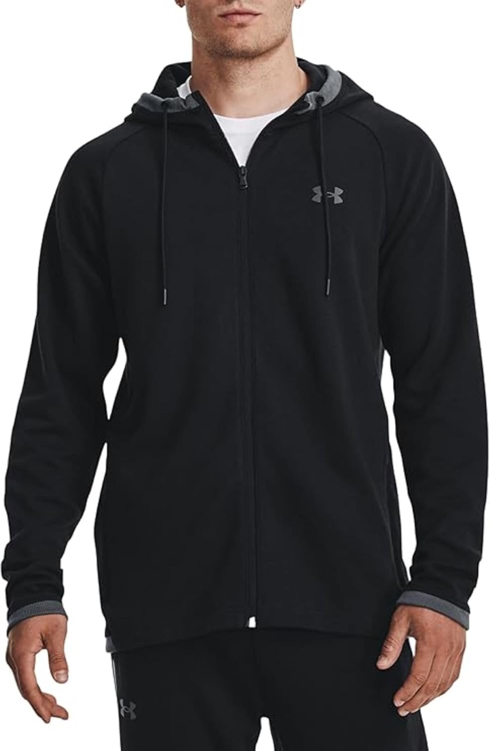 Толстовка Under Armour мужская, с капюшоном и молнией, из двойного трикотажа, Black/Pitch Gray - 001
Толстовка Under Armour мужская, с капюшоном и молнией, из двойного трикотажа, Black/Pitch Gray - 001