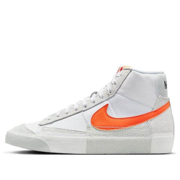 Кроссовки blazer mid pro club 'white safety orange sail' Nike, белый 
Кроссовки blazer mid pro club 'white safety orange sail' Nike, белый