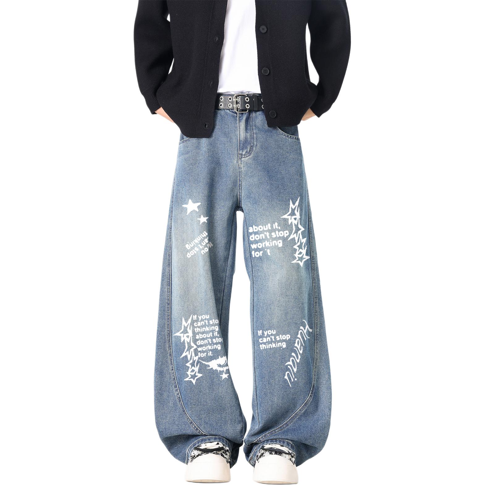 Джинсы Unisex Moderate Scimitar HUANQIU, синий (белый)
Джинсы Unisex Moderate Scimitar HUANQIU, синий (белый)